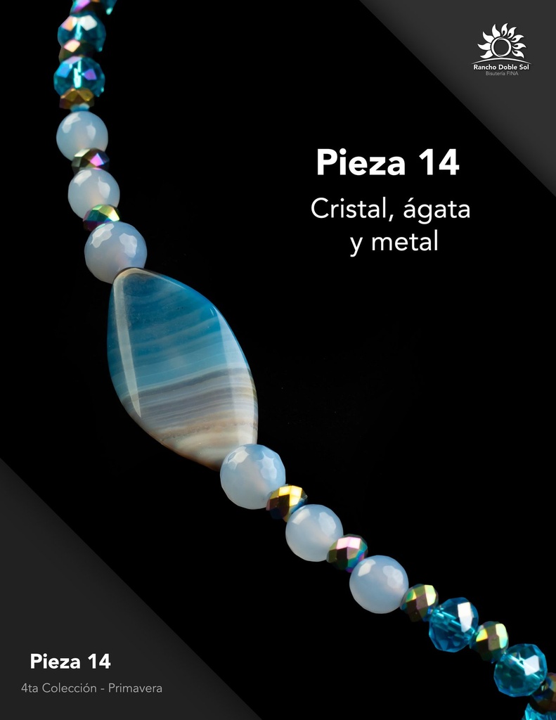 [RDS-C4-014] Pieza 14 · Cristal, ágata y metal