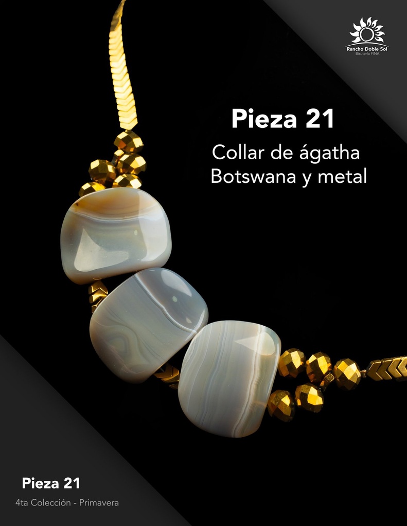 [RDS-C4-021] Pieza 21 · Ágata Botswana y metal