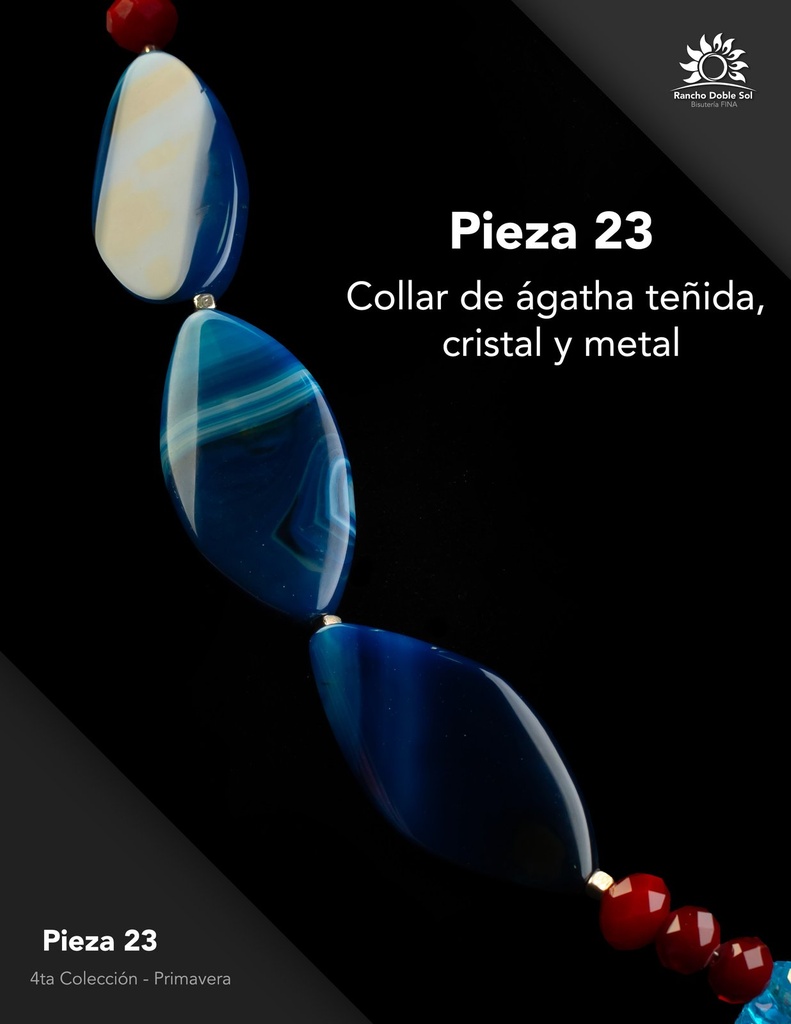 [RDS-C4-023] Pieza 23 · Ágata teñida, cristal y metal