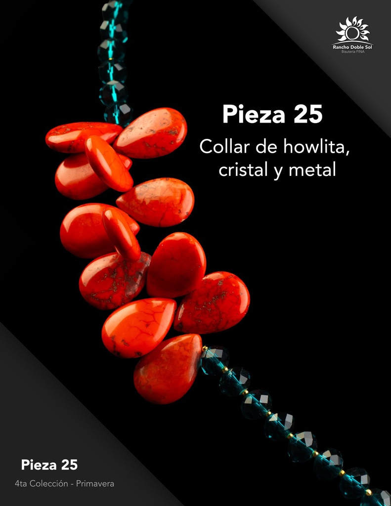 [RDS-C4-025] Pieza 25 · Howlita, cristal y metal