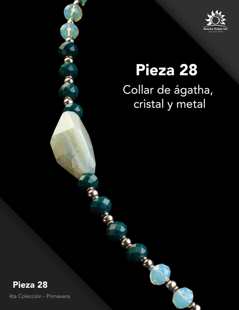 [RDS-C4-028] Pieza 28 · Ágata, cristal y metal