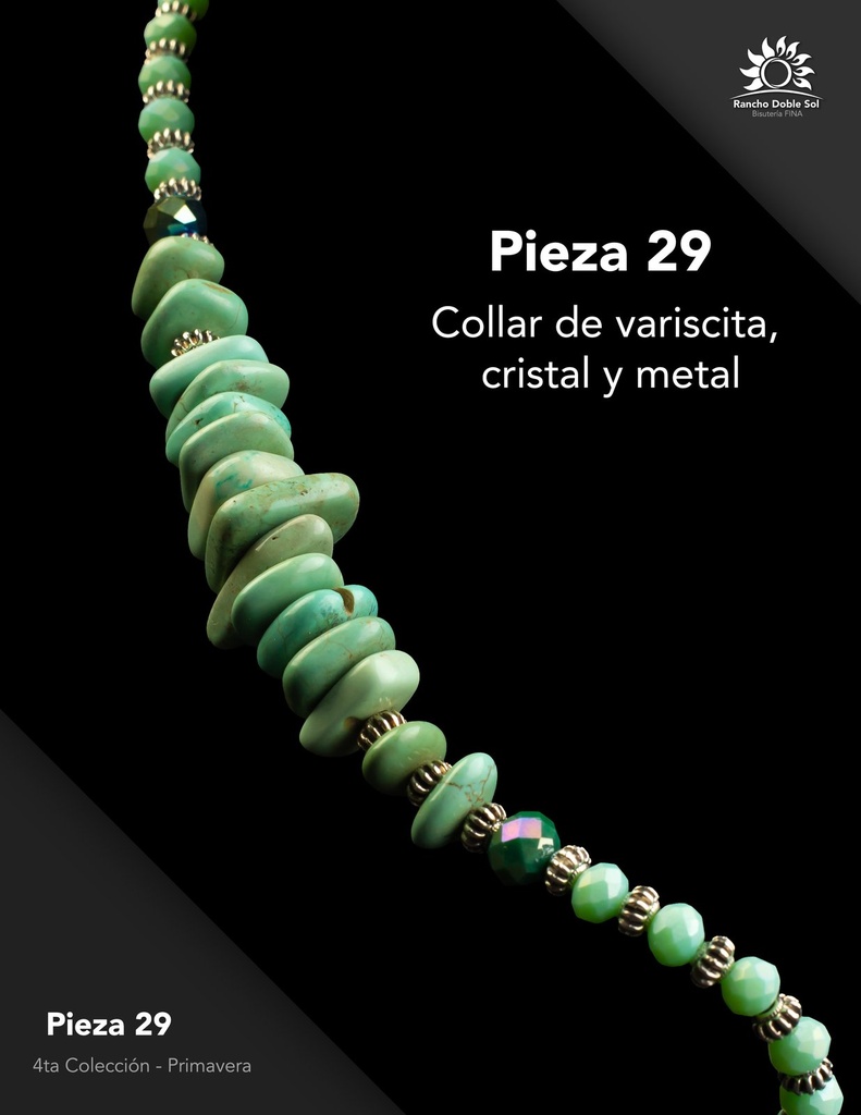 [RDS-C4-029] Pieza 29 · Variscita, cristal y metal