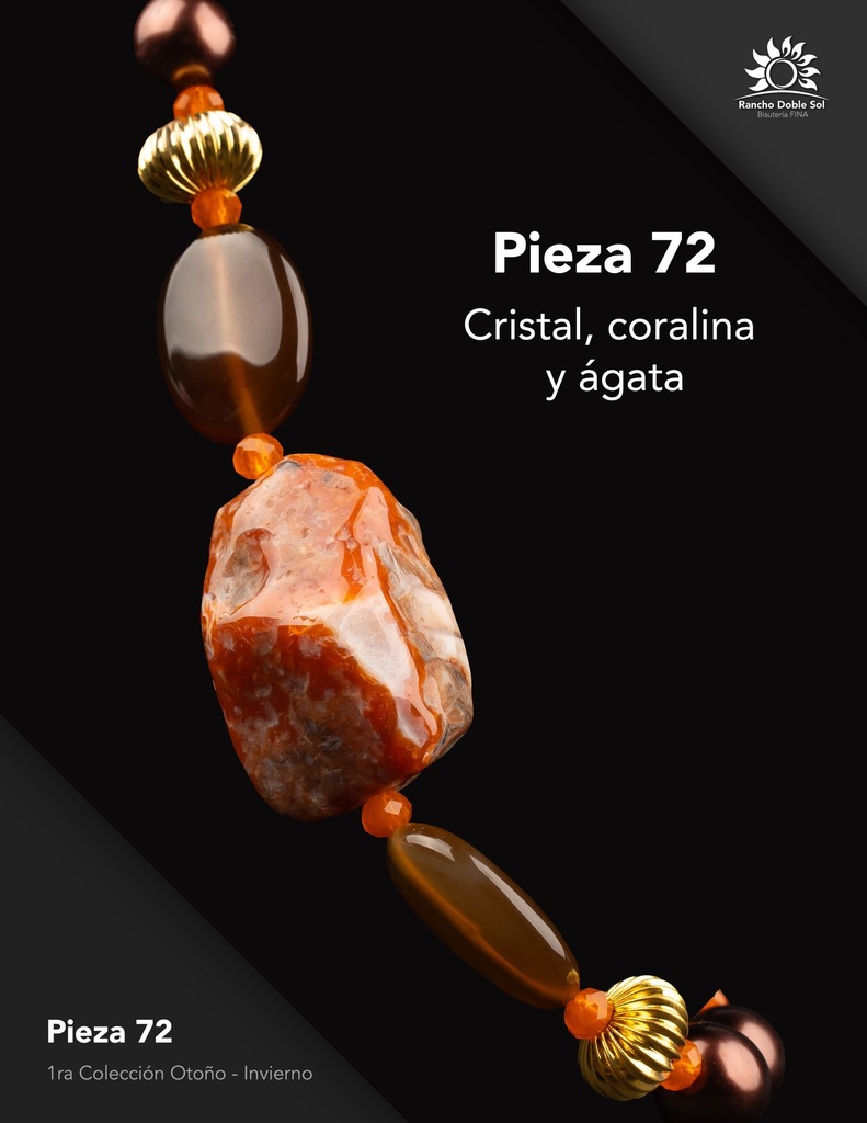 [RDS-C1-072] Pieza 72 · Cristal, coralina y ágata
