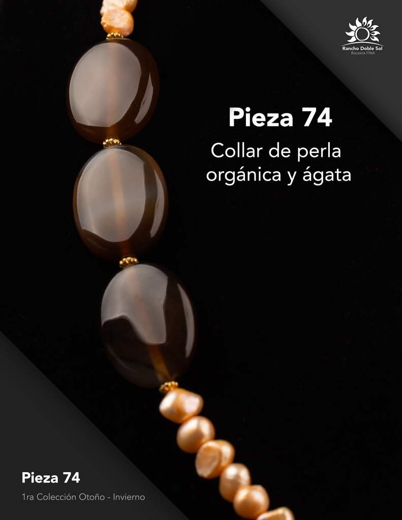 [RDS-C1-074] Pieza 74 · Perla orgánica y ágata
