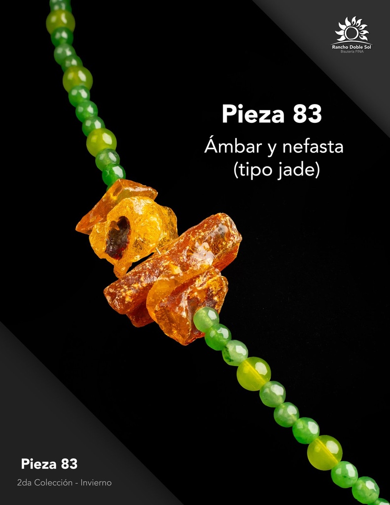 [RDS-C2-083] Pieza 83 · Ámbar y nefrita (tipo jade)