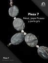 Pieza 7 · Metal, jaspe Picasso y perla gris
