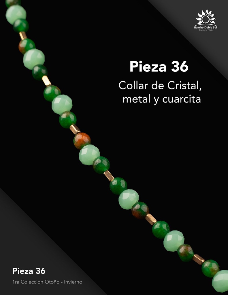 [RDS-C1-036] Pieza 36 · Cristal, metal y cuarcita