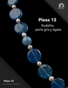 Pieza 13 · Sodalita, perla gris y ágata
