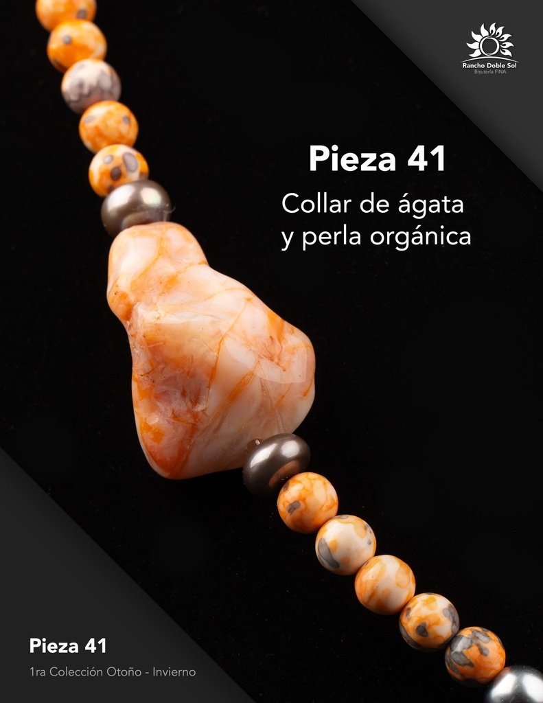 [RDS-C1-041] Pieza 41 · Ágata y perla orgánica